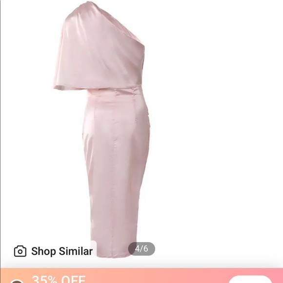 Cupshe Blush one shoulder dress - Picture 3 of 4